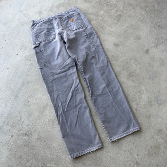 Vintage Y2K Carhartt gray double knee work wear carpenter pants - Picture 3 of 4